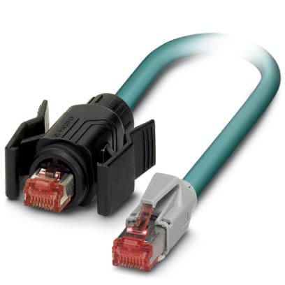 Phoenix Contact, 5m Cat5, Blue RJ45 to Male RJ45, Shielded Shielded, Terminated [1407961]; 255-8700