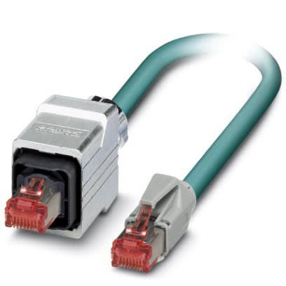 Phoenix Contact, 5m Cat5, Blue RJ45 to Male RJ45, Shielded Shielded, Terminated [1407990]; 255-8701