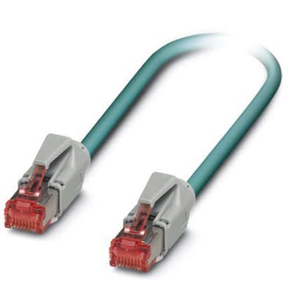 Phoenix Contact, 1m Cat5e, Blue RJ45 to Male RJ45 Male, Shielded Shielded, Terminated [1408933]; 255-8704