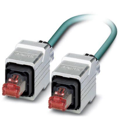 Phoenix Contact, 10m Cat5e, Blue RJ45 to Male RJ45 Male, Shielded Shielded, Terminated [1408945]; 255-8710