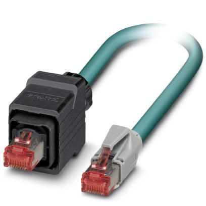 Phoenix Contact, 5m Cat5, Blue RJ45 to Male RJ45, Shielded Shielded, Terminated [1412024]; 255-8754
