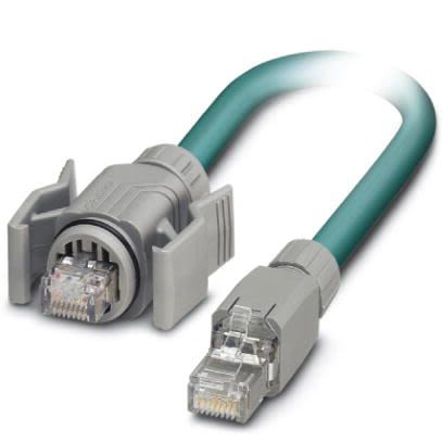 Phoenix Contact, 2m Cat5, Blue RJ45 to Male RJ45, Shielded Shielded, Terminated [1412888]; 255-8766