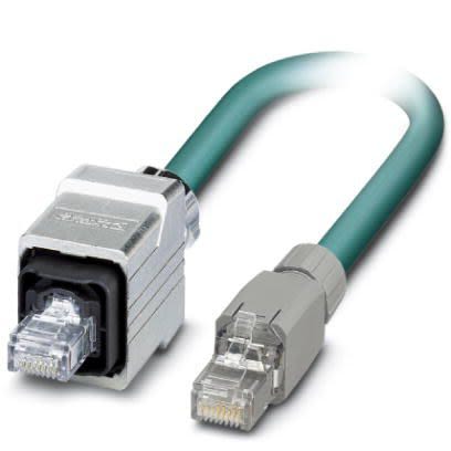 Phoenix Contact, 2m Cat5, Blue RJ45 to Male RJ45, Shielded Shielded, Terminated [1412943]; 255-8767