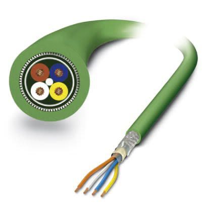 Phoenix Contact, 100m Cat5, Green Unterminated, Shielded Shielded, Unterminated [1416363]; 255-8815