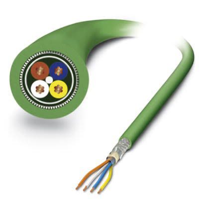 Phoenix Contact, 100m Cat5, Green Unterminated, Shielded Shielded, Unterminated [1416376]; 255-8816
