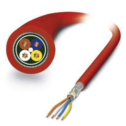 Phoenix Contact, 100m Cat5, Red Unterminated, Shielded Shielded, Unterminated [1419173]; 255-8844