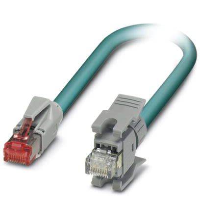Phoenix Contact, 2.5m Cat5, Blue RJ45 to Male RJ45 Male, Shielded Shielded, Terminated [1423084]; 255-8852