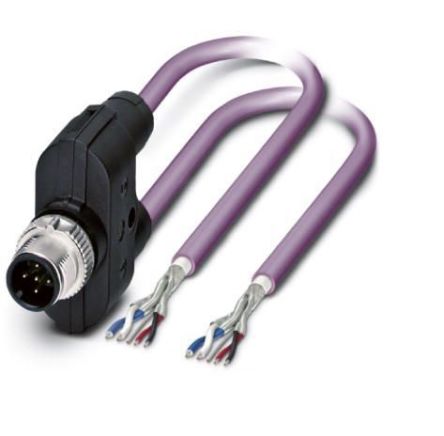 Phoenix Contact Straight Male M12 to Bus Cable, 2m [1436084]; 255-9767
