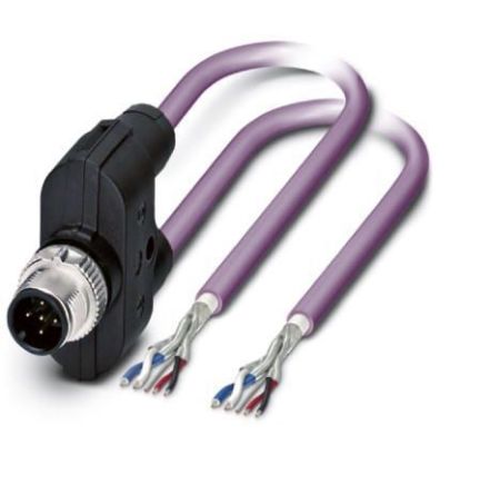 Phoenix Contact Straight Male M12 to Bus Cable, 15m [1436110]; 255-9770