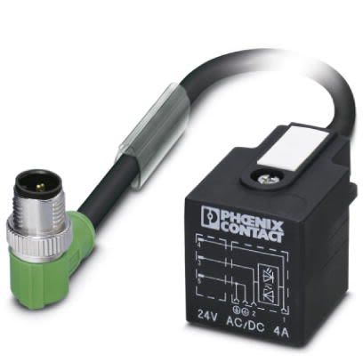 Phoenix Contact Right Angle Male M12 to DIN 43650 Form A Sensor Actuator Cable, 1.5m [1439353]; 255-9787