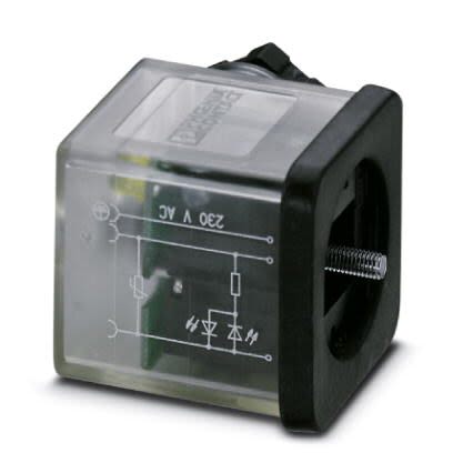 Phoenix Contact Solenoid Valve Connector with Indicator Light, 230 V ac Voltage [1452165]; 255-9811