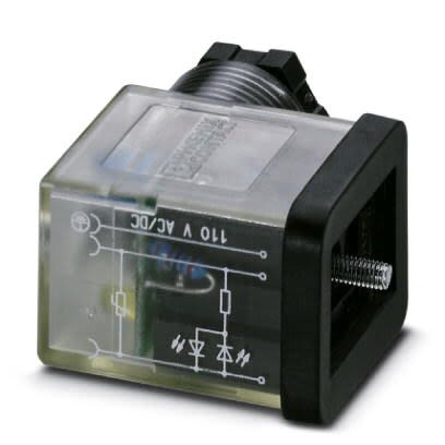 Phoenix Contact Solenoid Valve Connector with Indicator Light, 110 V ac Voltage [1452217]; 255-9814
