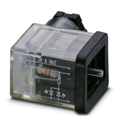 Phoenix Contact 3P, Plug Solenoid Valve Connector with Indicator Light, 230 V ac Voltage [1452220]; 255-9815