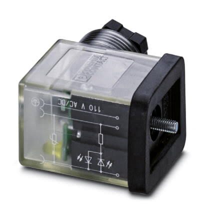 Phoenix Contact 3P, Female Solenoid Valve Connector with Indicator Light, 110 V ac Voltage [1452246]; 255-9817