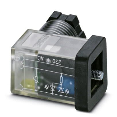 Phoenix Contact 3P, Female Solenoid Valve Connector with Indicator Light, 230 V ac Voltage [1452314]; 255-9821