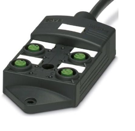 Phoenix Contact Sensor Box, M12, 5 way, 4 port [1452615]; 255-9823