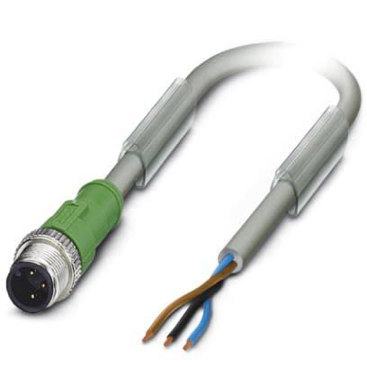 Phoenix Contact Straight Male M12 to Sensor Actuator Cable, 3m [1456747]; 255-9831