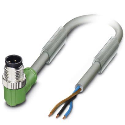 Phoenix Contact Right Angle Male M12 to Unterminated Sensor Actuator Cable, 1.5m [1456899]; 255-9838