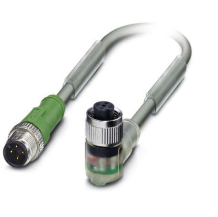 Phoenix Contact Straight Male M12 to Female M12 Sensor Actuator Cable, 300mm [1457102]; 255-9841