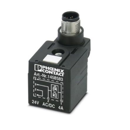 Phoenix Contact 4P, Plug Solenoid Valve Connector with Indicator Light, 24 V ac Voltage [1458583]; 255-9848