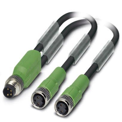 Phoenix Contact Straight Male M8 to Straight Female M8 Sensor Actuator Cable, 300mm [1458664]; 255-9851