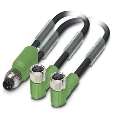 Phoenix Contact Straight Male M8 to Female M8 Sensor Actuator Cable, 300mm [1458703]; 255-9852
