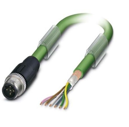 Phoenix Contact Straight Male M12 to Bus Cable, 10m [1507081]; 255-9864