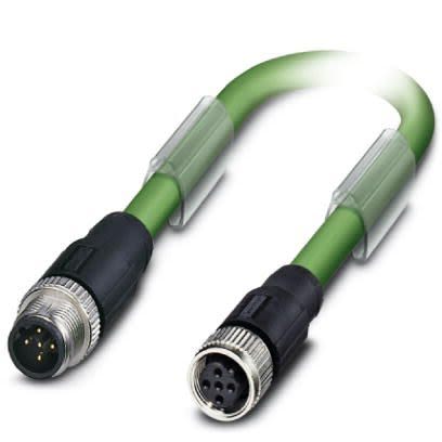 Phoenix Contact Straight Male M12 to Straight Female M12 Bus Cable, 500mm [1507175]; 255-9868
