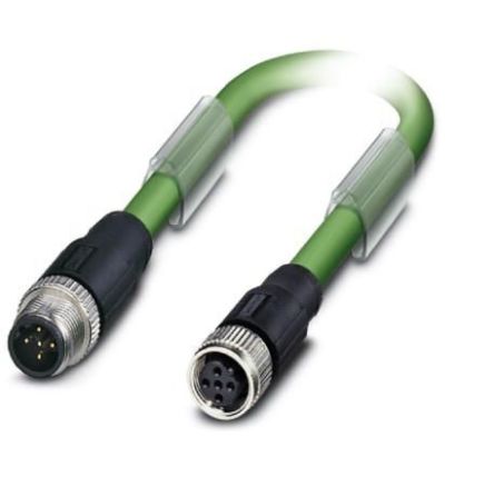 Phoenix Contact Straight Male M12 to Female M12 Bus Cable, 10m [1507214]; 255-9869