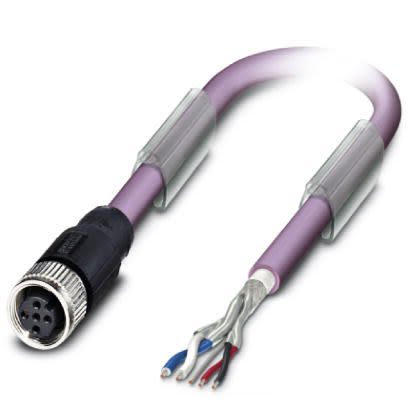 Phoenix Contact Straight Female M12 to Unterminated Bus Cable, 10m [1507492]; 255-9872