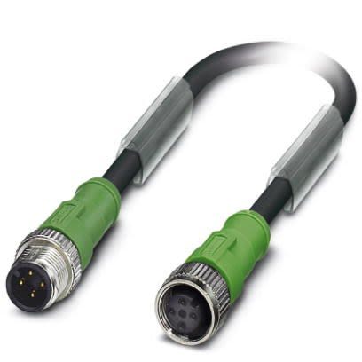 Phoenix Contact Straight Male M12 to Straight Female M12 Sensor Actuator Cable, 500mm [1509539]; 255-9876