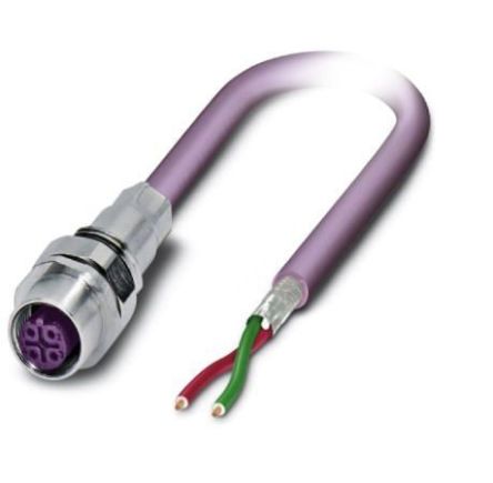Phoenix Contact Straight Female M12 to Bus Cable, 4m [1519820]; 255-9893
