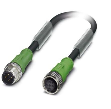 Phoenix Contact Straight Male M12 to Female M12 Sensor Actuator Cable, 3m [1525801]; 255-9898