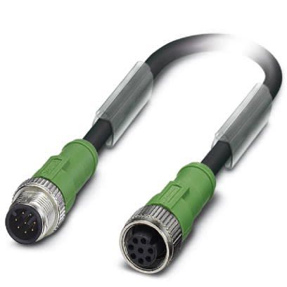 Phoenix Contact Straight Male M12 to Female M12 Sensor Actuator Cable, 5m [1529166]; 255-9906