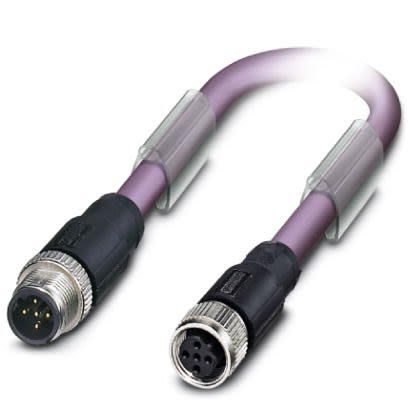 Phoenix Contact Straight Male M12 to Straight Female M12 Bus Cable, 25m [1530252]; 255-9908