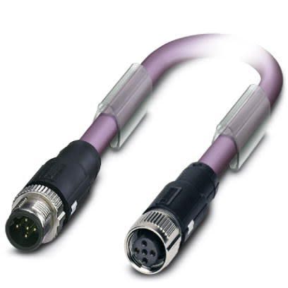 Phoenix Contact Straight Male M12 to Female M12 Bus Cable, 25m [1539567]; 255-9914