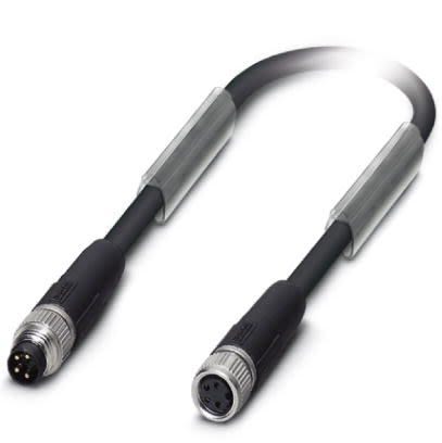 Phoenix Contact Straight Male M8 to Female M8 Bus Cable, 300mm [1543511]; 255-9929