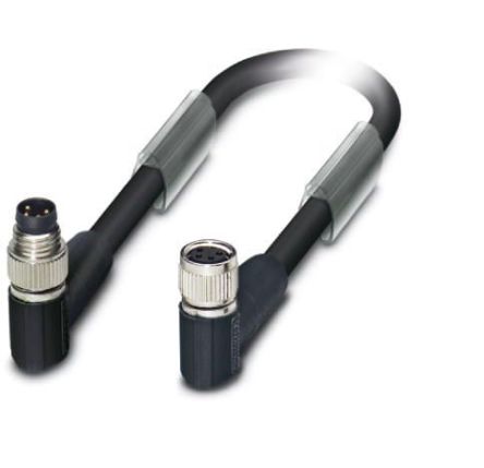 Phoenix Contact Right Angle Female M8 to Male M8 Bus Cable, 1m [1550986]; 255-9944