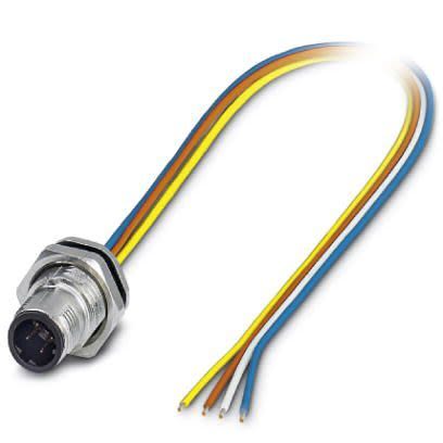 Phoenix Contact Straight Male 4 way M12 to Unterminated Actuator/Sensor Cable, 100mm [1551532]; 255-9947