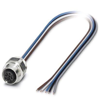 Phoenix Contact Straight Female M12 to Sensor Actuator Cable, 500mm [1554652]; 255-9961