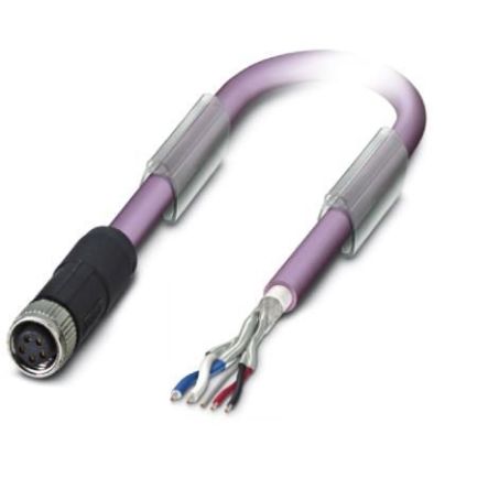 Phoenix Contact Straight Female M8 to Bus Cable, 5m [1575783]; 255-9972