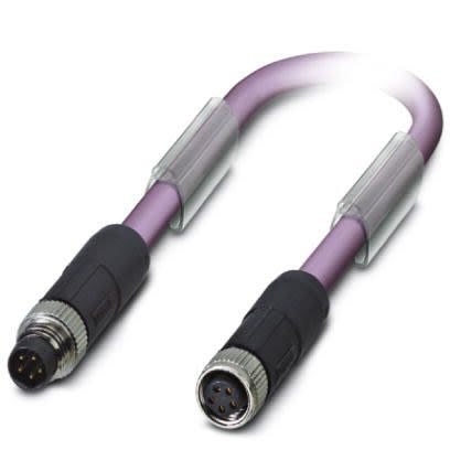 Phoenix Contact Straight Male M8 to Female M8 Bus Cable, 5m [1575864]; 255-9975