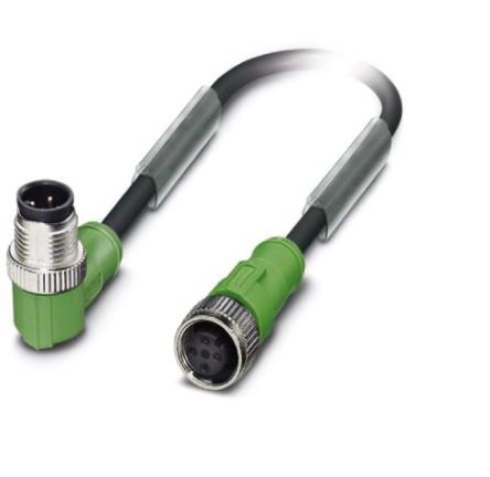 Phoenix Contact Male M12 to Female M12 Sensor Actuator Cable, 300mm [1668551]; 256-1489