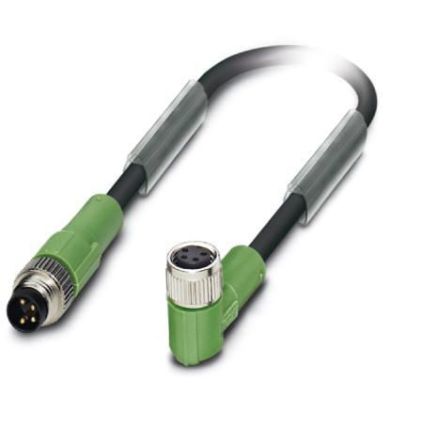 Phoenix Contact Male M8 to Right Angle Female M8 Sensor Actuator Cable, 600mm [1682197]; 256-1506