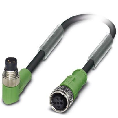 Phoenix Contact Male M8 to Straight Female M12 Sensor Actuator Cable, 600mm [1682391]; 256-1508