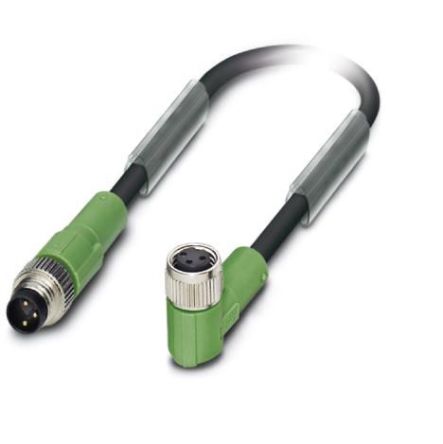 Phoenix Contact Male M8 to Right Angle Female M12 Sensor Actuator Cable, 5m [1693270]; 256-1518