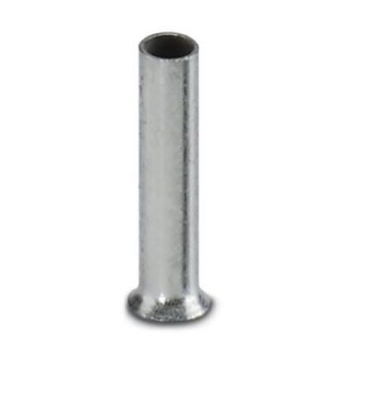 Phoenix Contact Bootlace Ferrule, 8mm Pin Length, 1.4mm Pin Diameter, Silver [3202517]; 256-1534