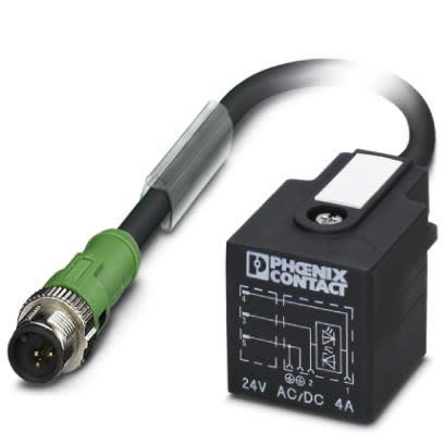 Phoenix Contact Straight Male M12 to DIN 43650 Form A Sensor Actuator Cable, 1.5m [1400770]; 256-1694