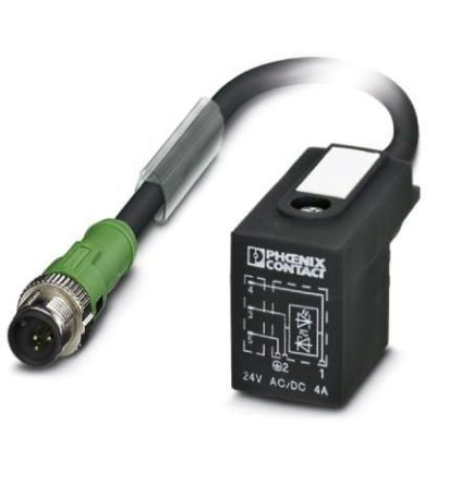 Phoenix Contact Straight Male M12 to DIN 43650 Form BI Sensor Actuator Cable, 1.5m [1400774]; 256-1696