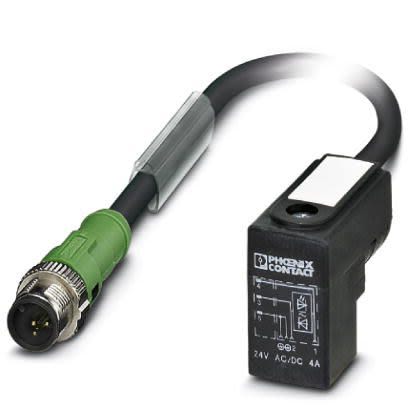 Phoenix Contact Straight Male M12 to DIN 43650 Form C Sensor Actuator Cable, 3m [1400787]; 256-1701